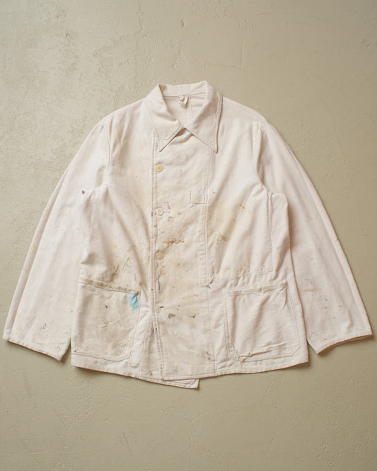1960s/70s Painter Moleskin Chore Jacket white - XL