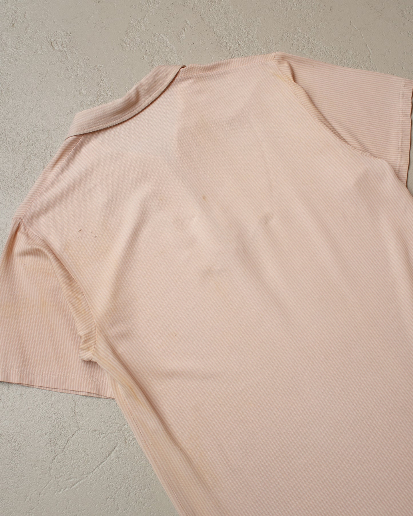 1940s German Graziella striped Spearoint Sport Shirt beige - S