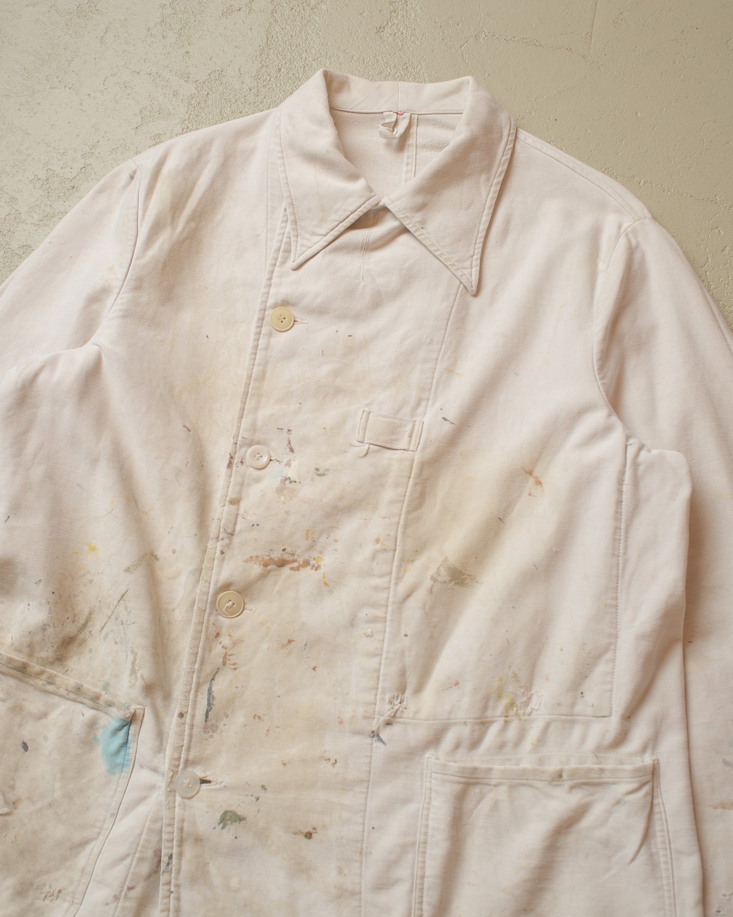 1960s/70s Painter Moleskin Chore Jacket white - XL