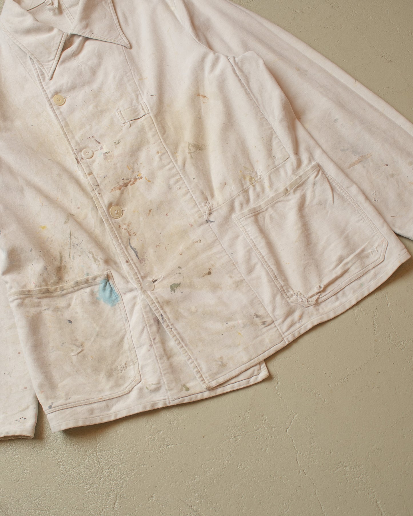 1960s/70s Painter Moleskin Chore Jacket white - XL