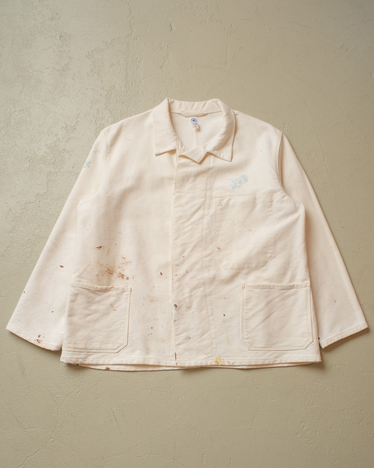 1970s Painter Moleskin Workwear Jacket white - XL/XXL