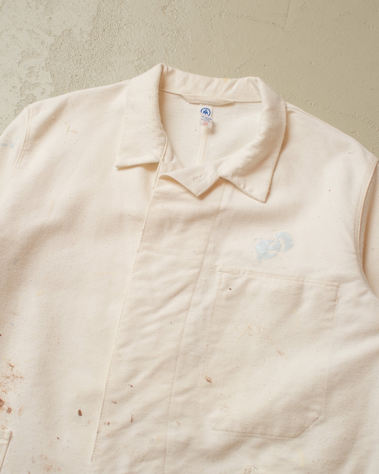 1970s Painter Moleskin Workwear Jacket white - XL/XXL
