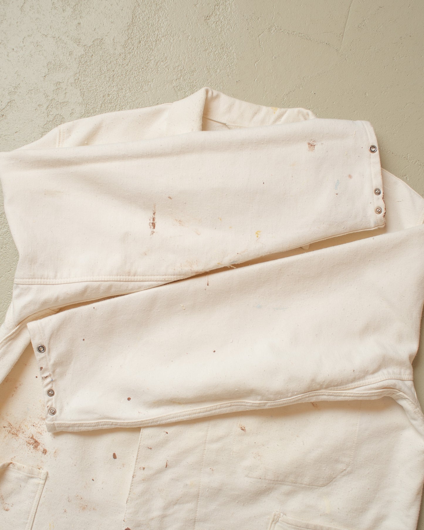 1970s Painter Moleskin Workwear Jacket white - XL/XXL