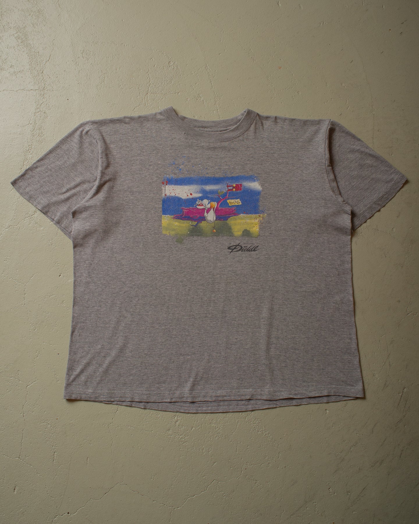 2000s Diddl T-shirt grey - XL/XXL