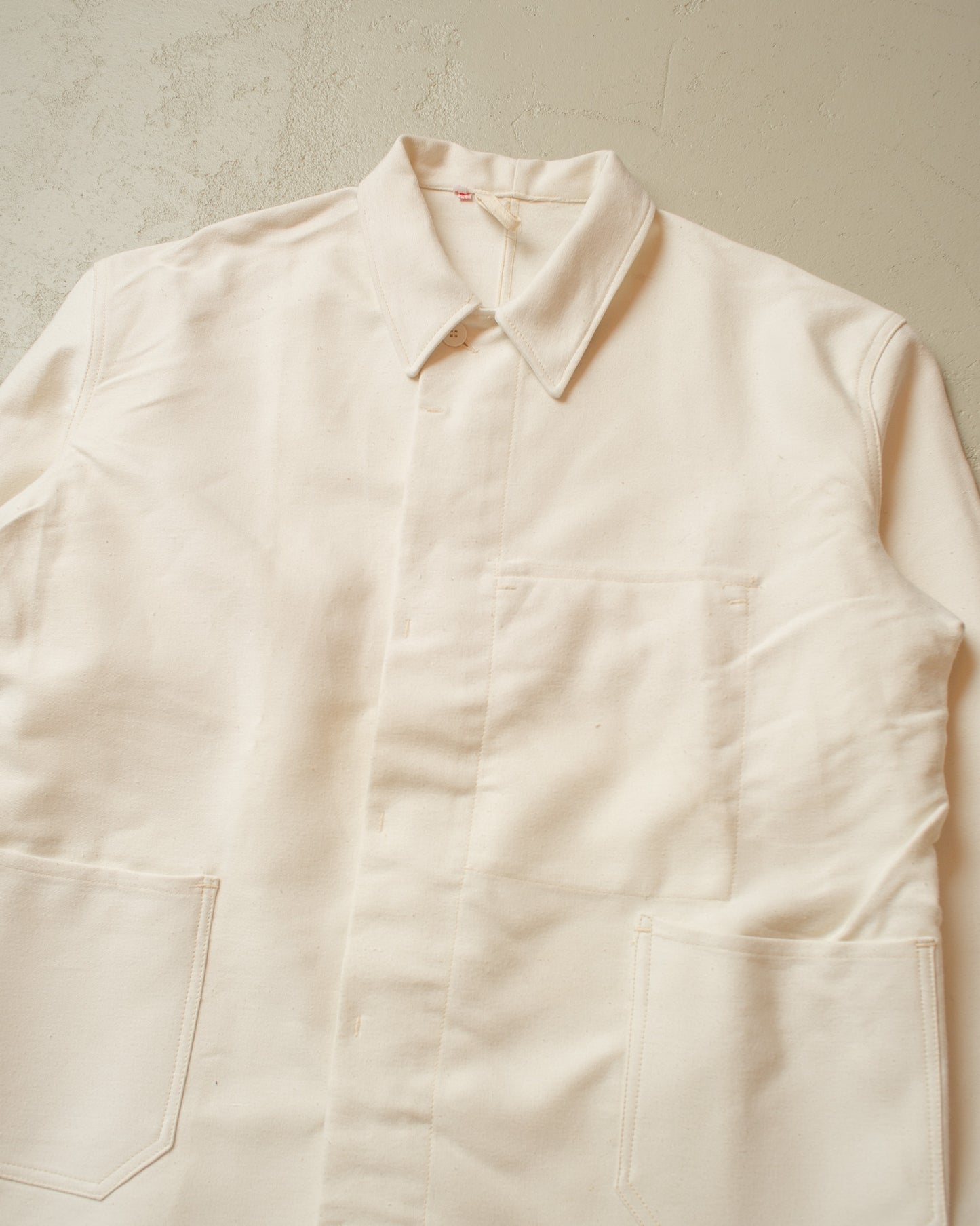 1970s Moleskin Workwear Jacket white - XXXL