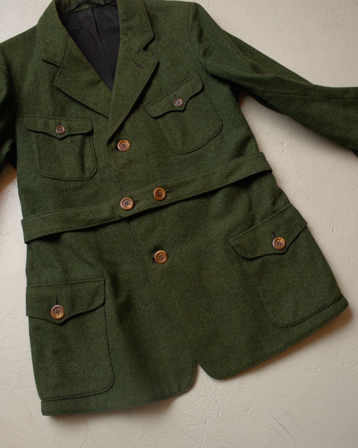 1920s German Belted Sports Jacket Set green - S
