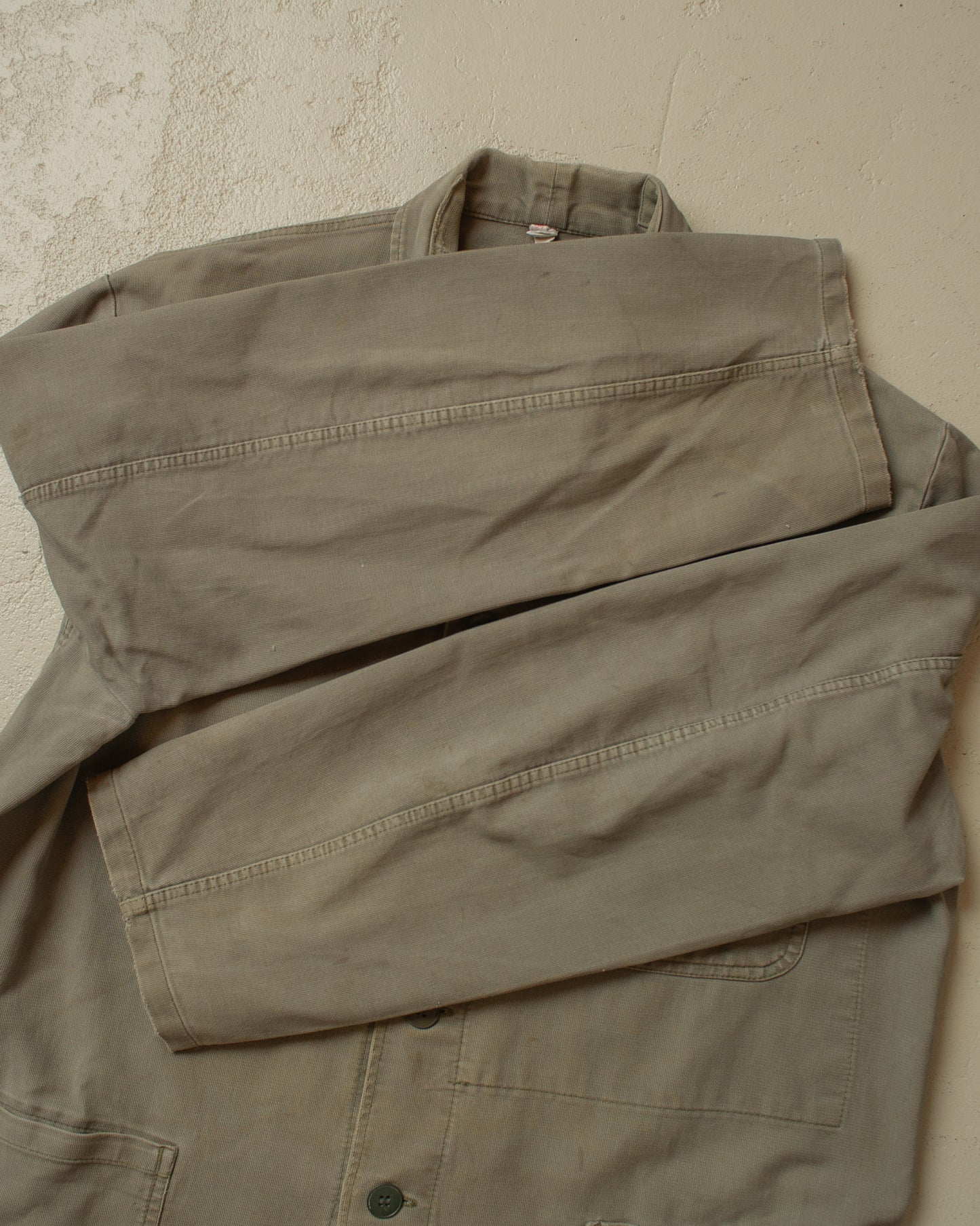 1950s/60s Faded Workwear Jacket khaki - XL