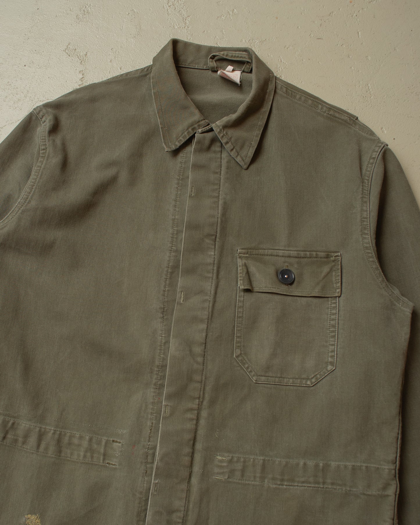 1960s/70s Faded Workwear Coverall khaki - XL/XXL
