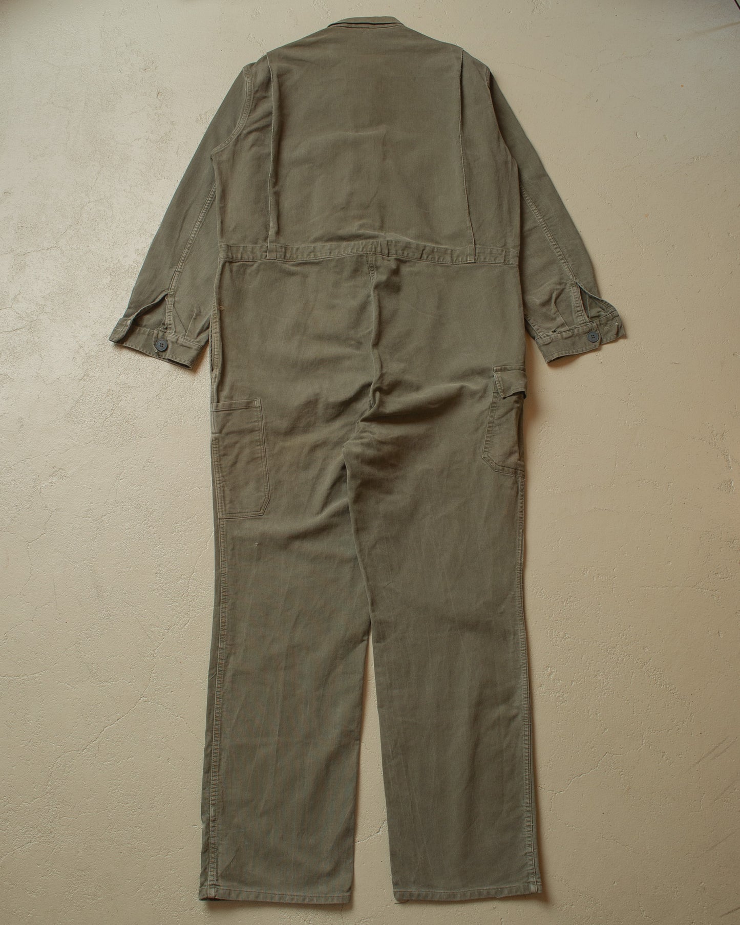 1960s/70s Faded Workwear Coverall khaki - XL/XXL