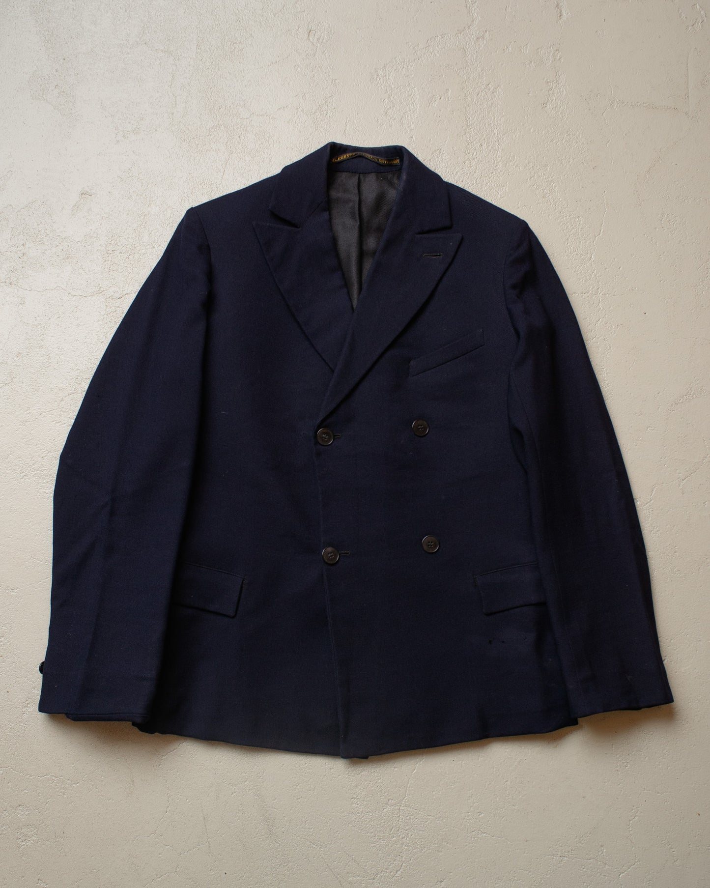 1920s German Double Breasted Suit Jacket navyblue - XS/S