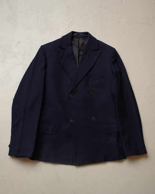 1920s German Double Breasted Suit Jacket navyblue - XS/S