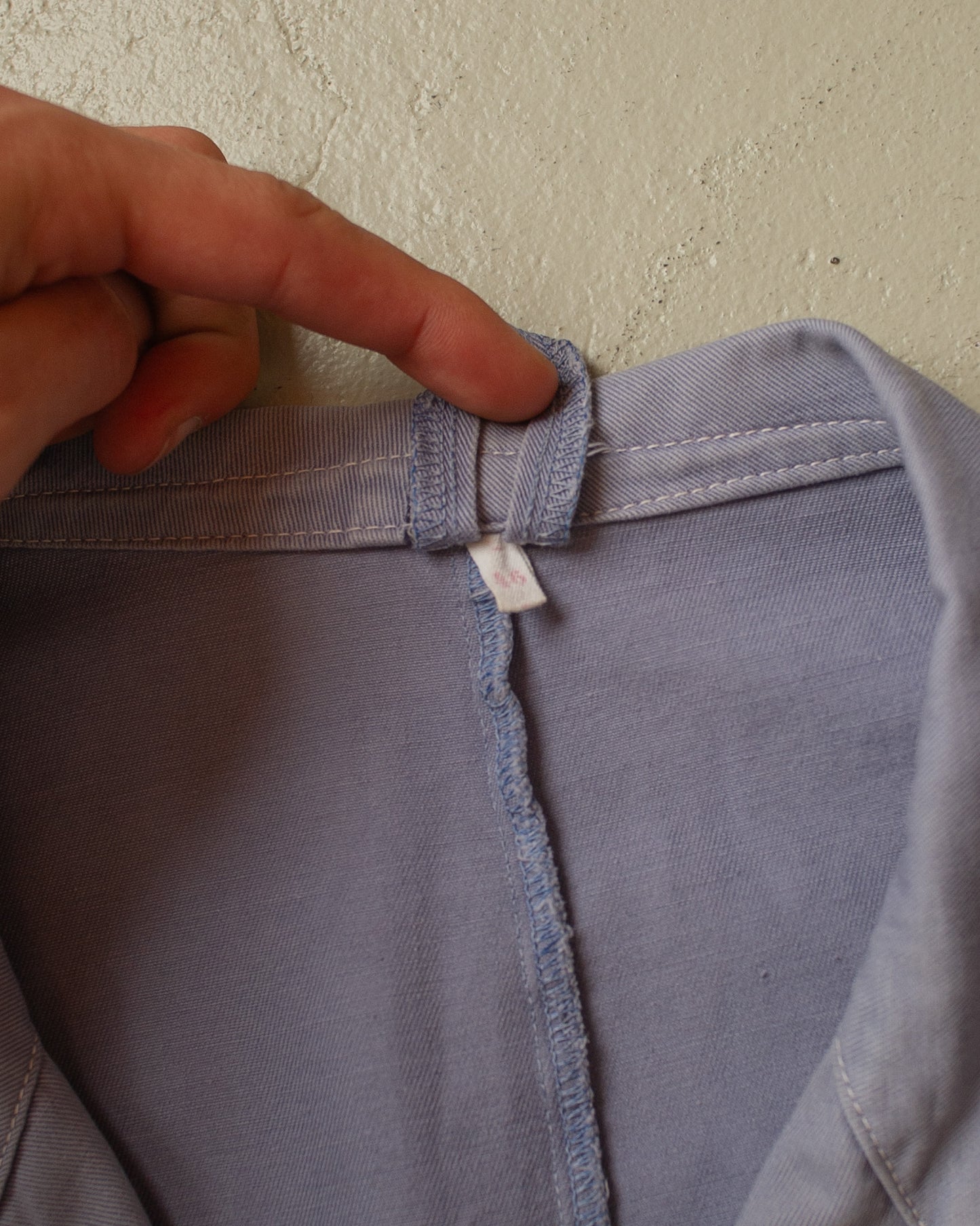 1960s/70s Faded Mercedes Benz Belted Work Coat blue - M/L
