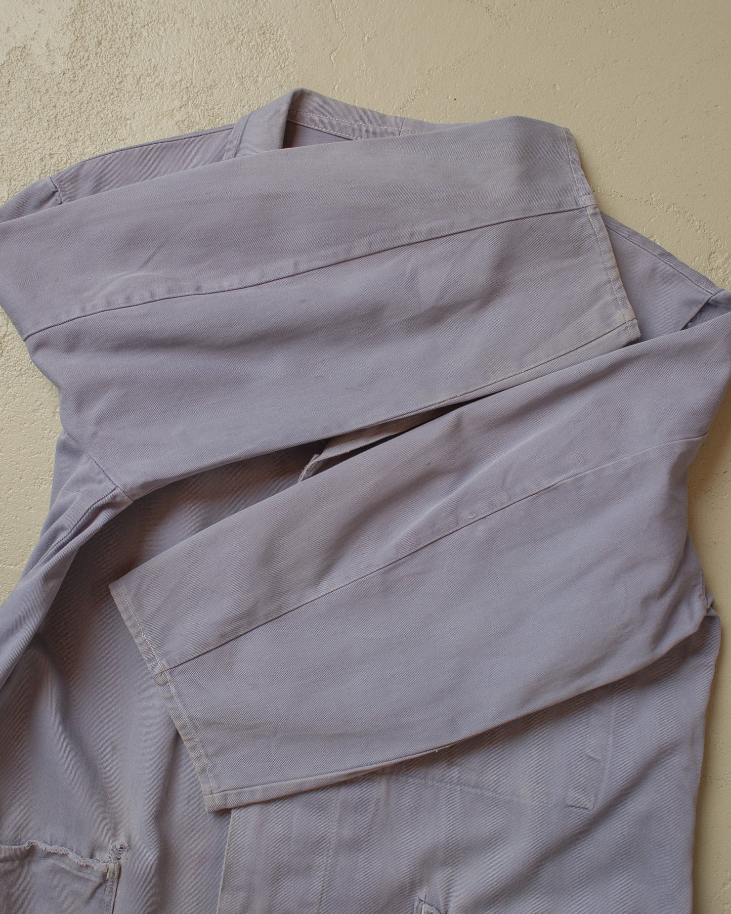 1960s/70s Faded Mercedes Benz Belted Work Coat blue - M/L