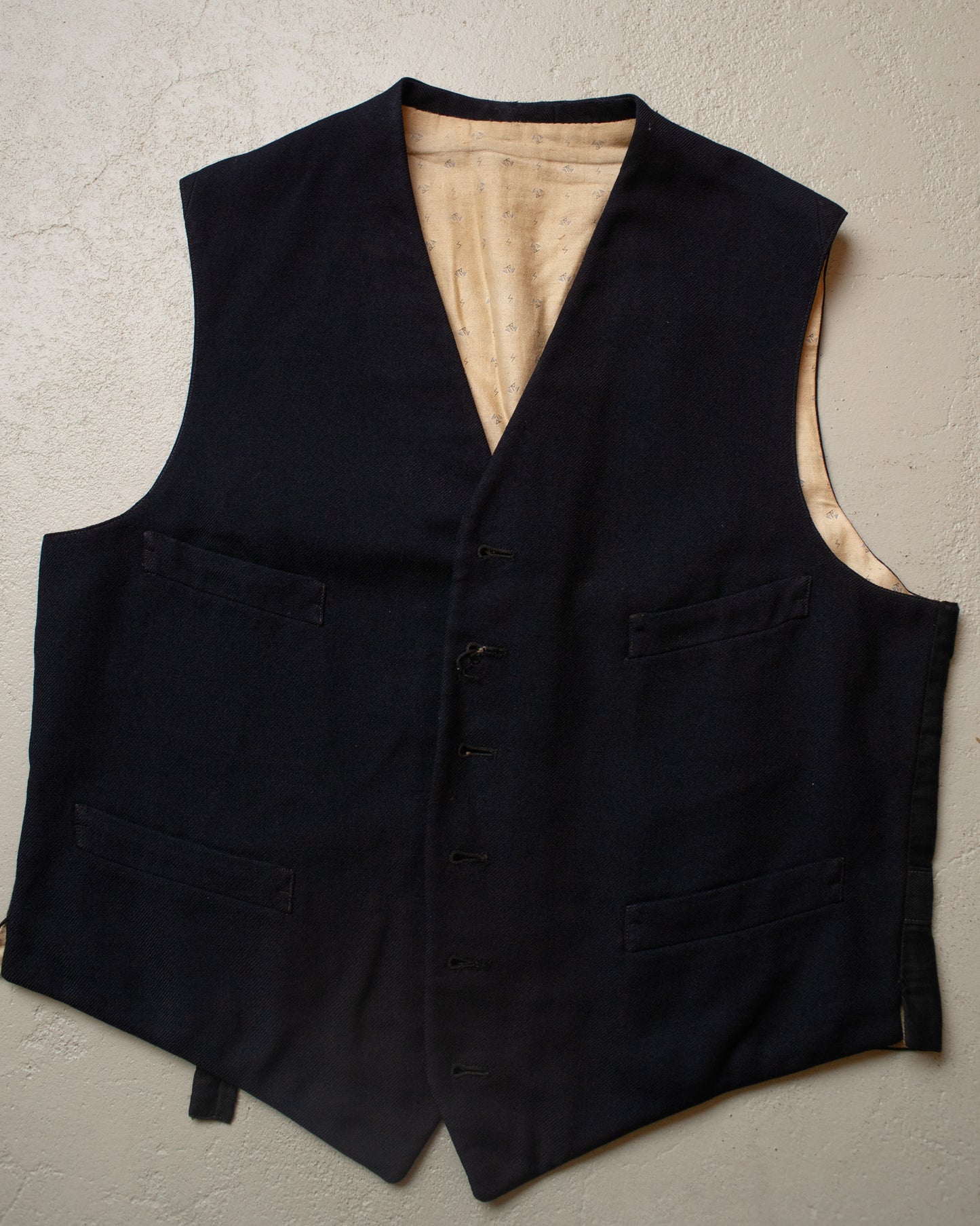 1920s/30s German Suit Vest + Pants Set navyblue - M/L