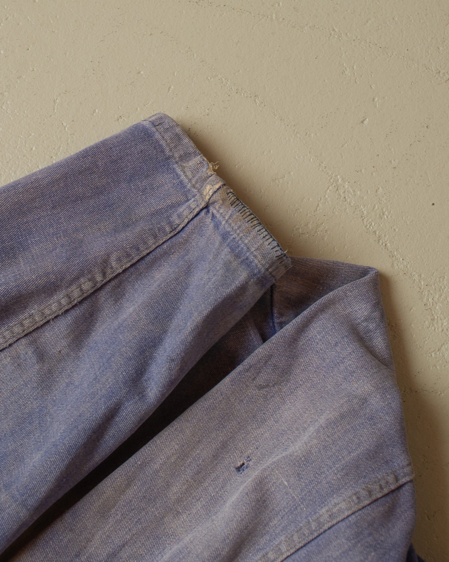 1960s/70s Sunfaded Denim Workwear Jacket blue - M/L