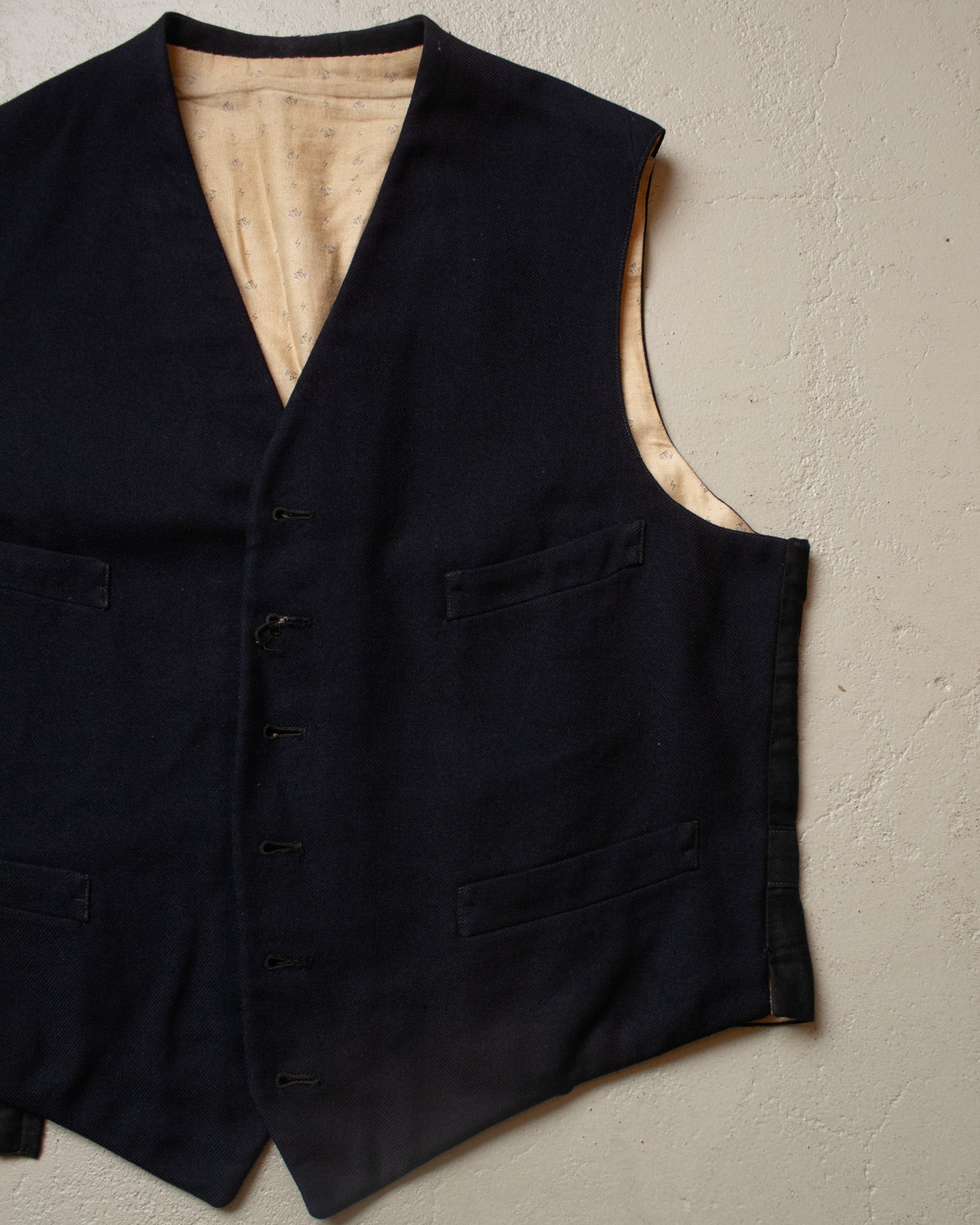 1920s/30s German Suit Vest + Pants Set navyblue - M/L