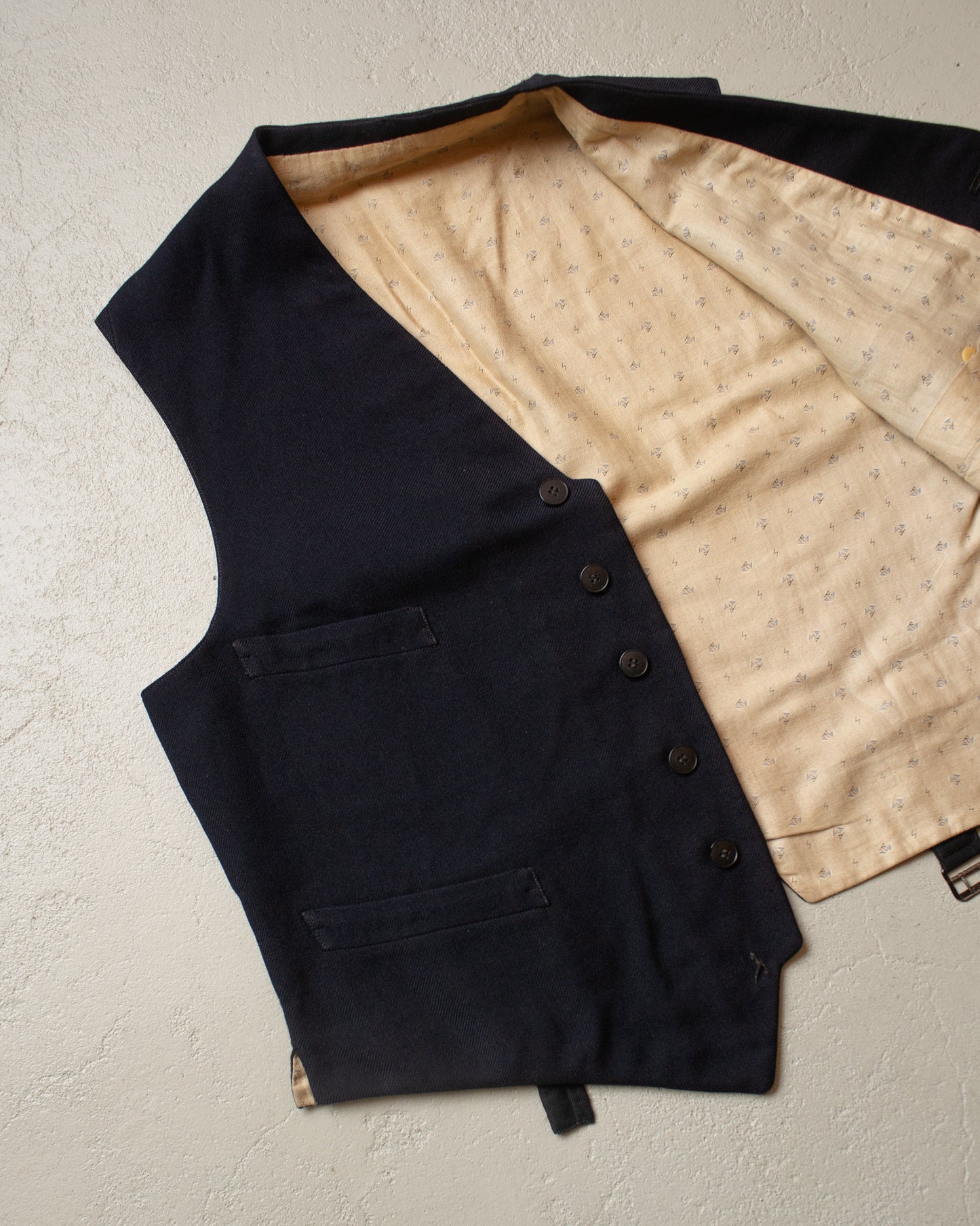 1920s/30s German Suit Vest + Pants Set navyblue - M/L