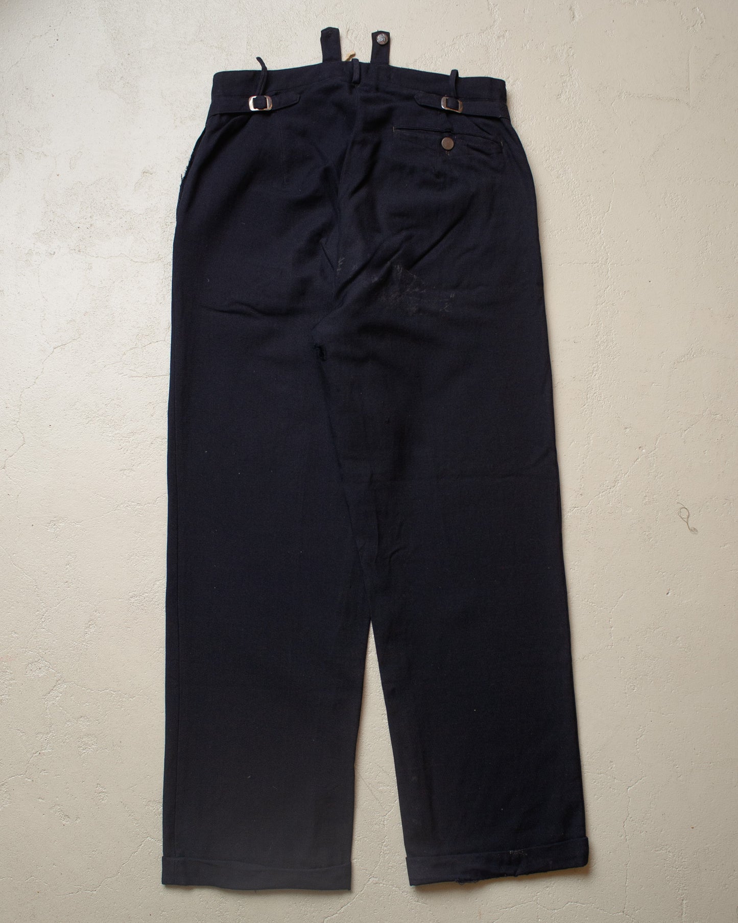 1920s/30s German Suit Vest + Pants Set navyblue - M/L