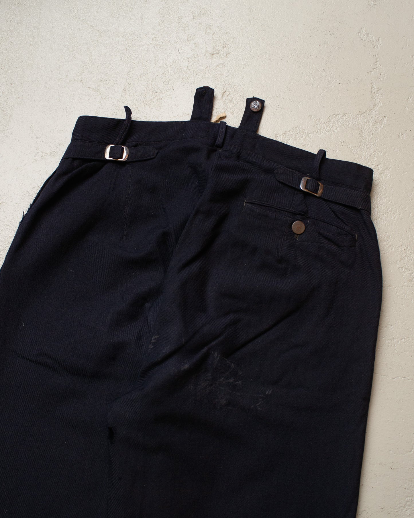 1920s/30s German Suit Vest + Pants Set navyblue - M/L