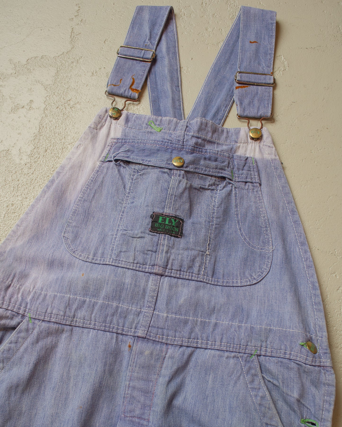 1960s Faded ELY Big Buck Overall blue - L/XL
