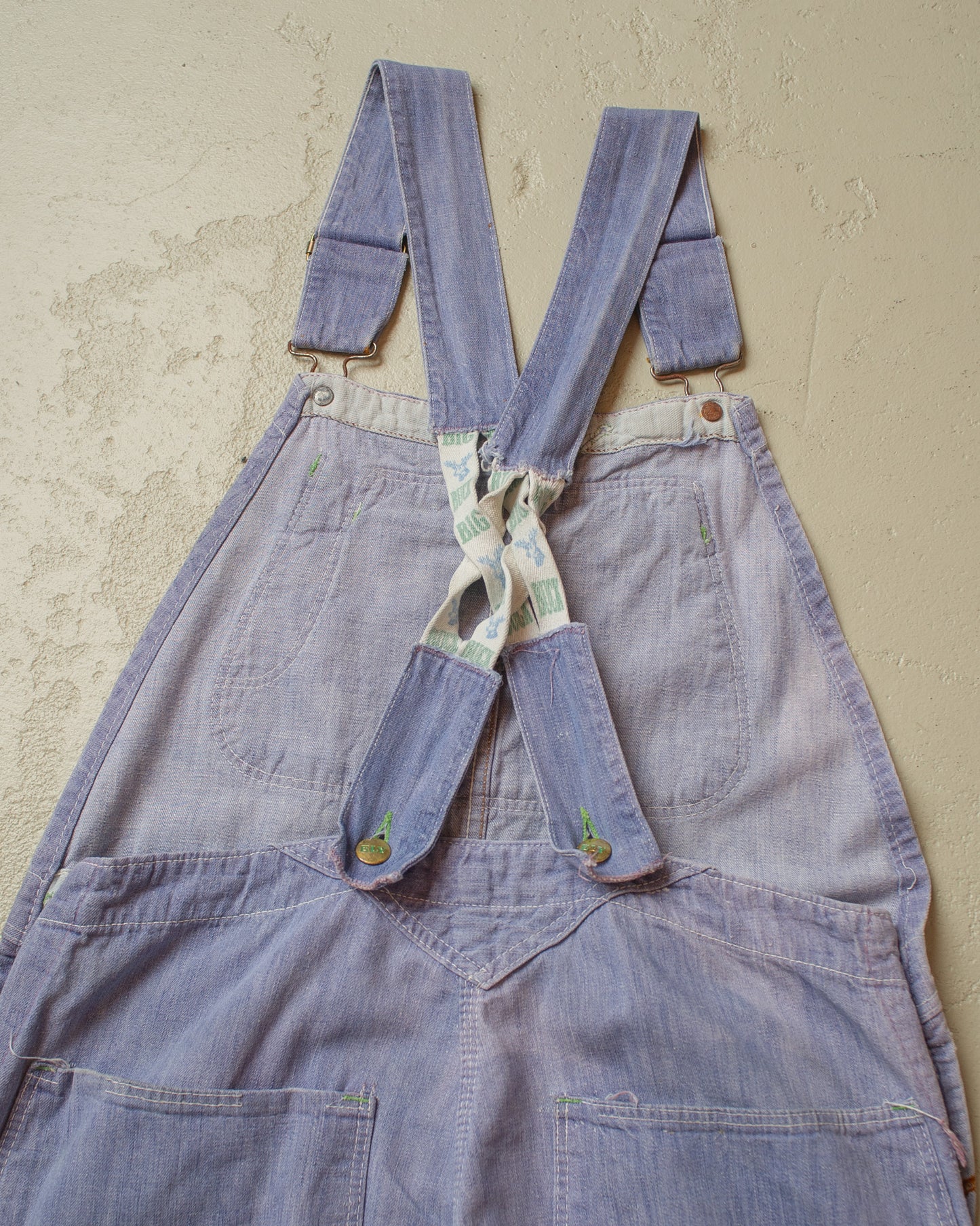 1960s Faded ELY Big Buck Overall blue - L/XL