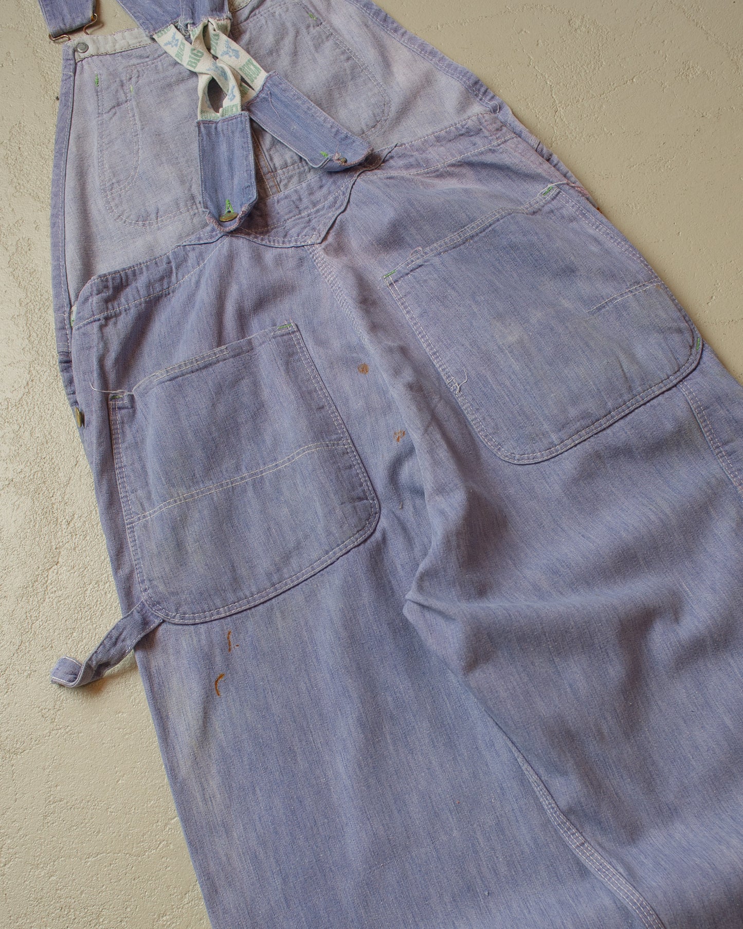 1960s Faded ELY Big Buck Overall blue - L/XL