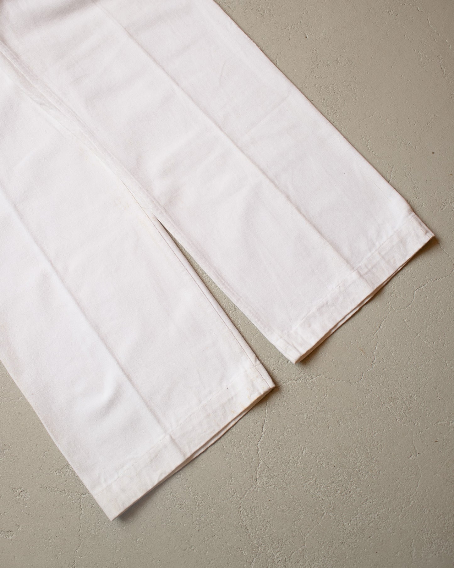 1930s German Cotton Wide Leg Pants white - W32 L28,5