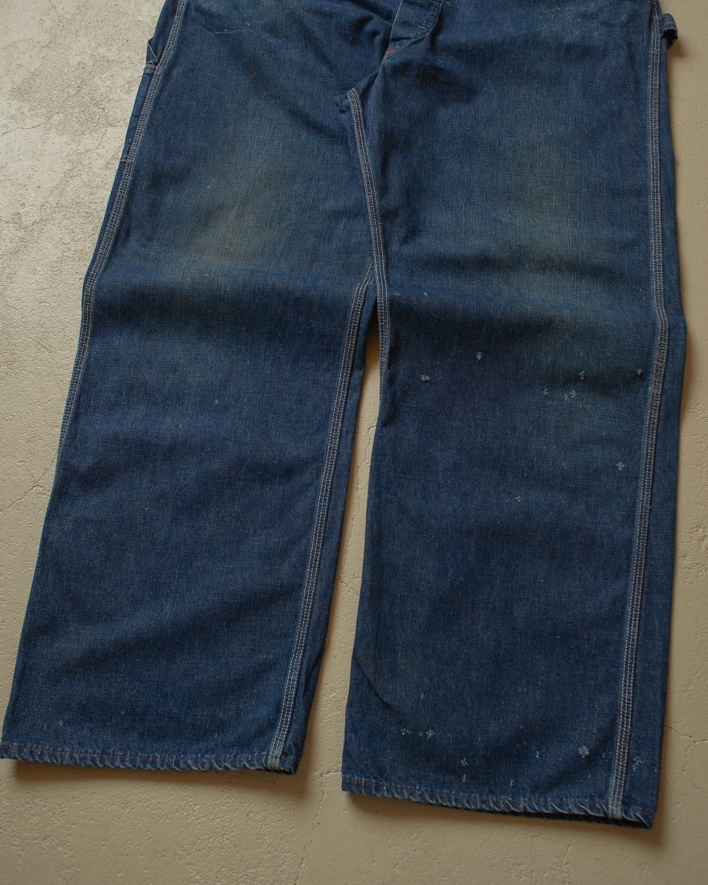1950s distressed Penney´s Pay-Day Square Bak Overall blue - XL/XXL