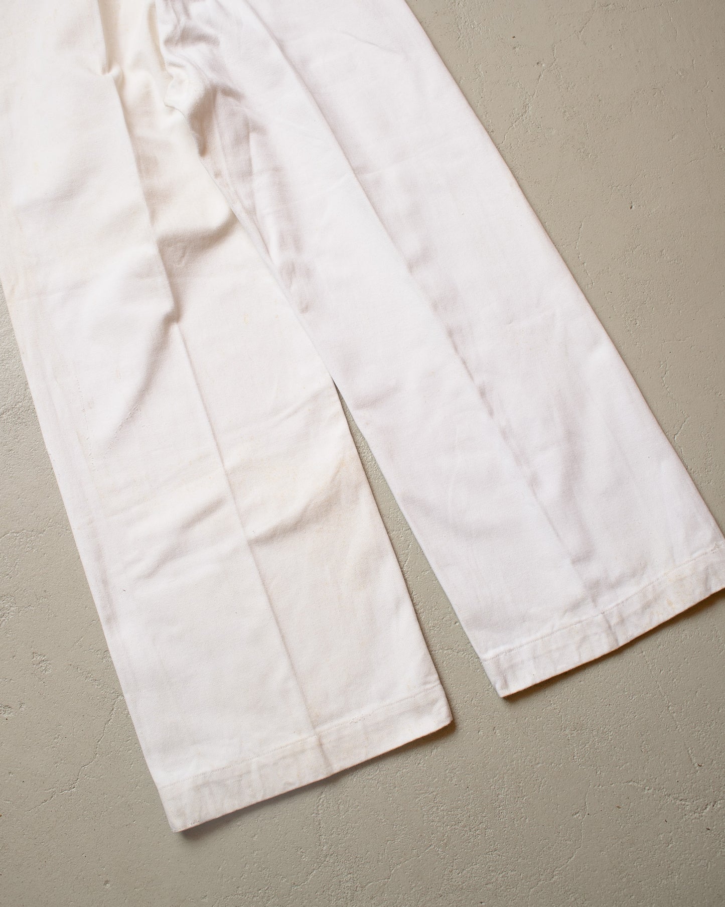 1930s German Cotton Wide Leg Pants white - W32 L28,5