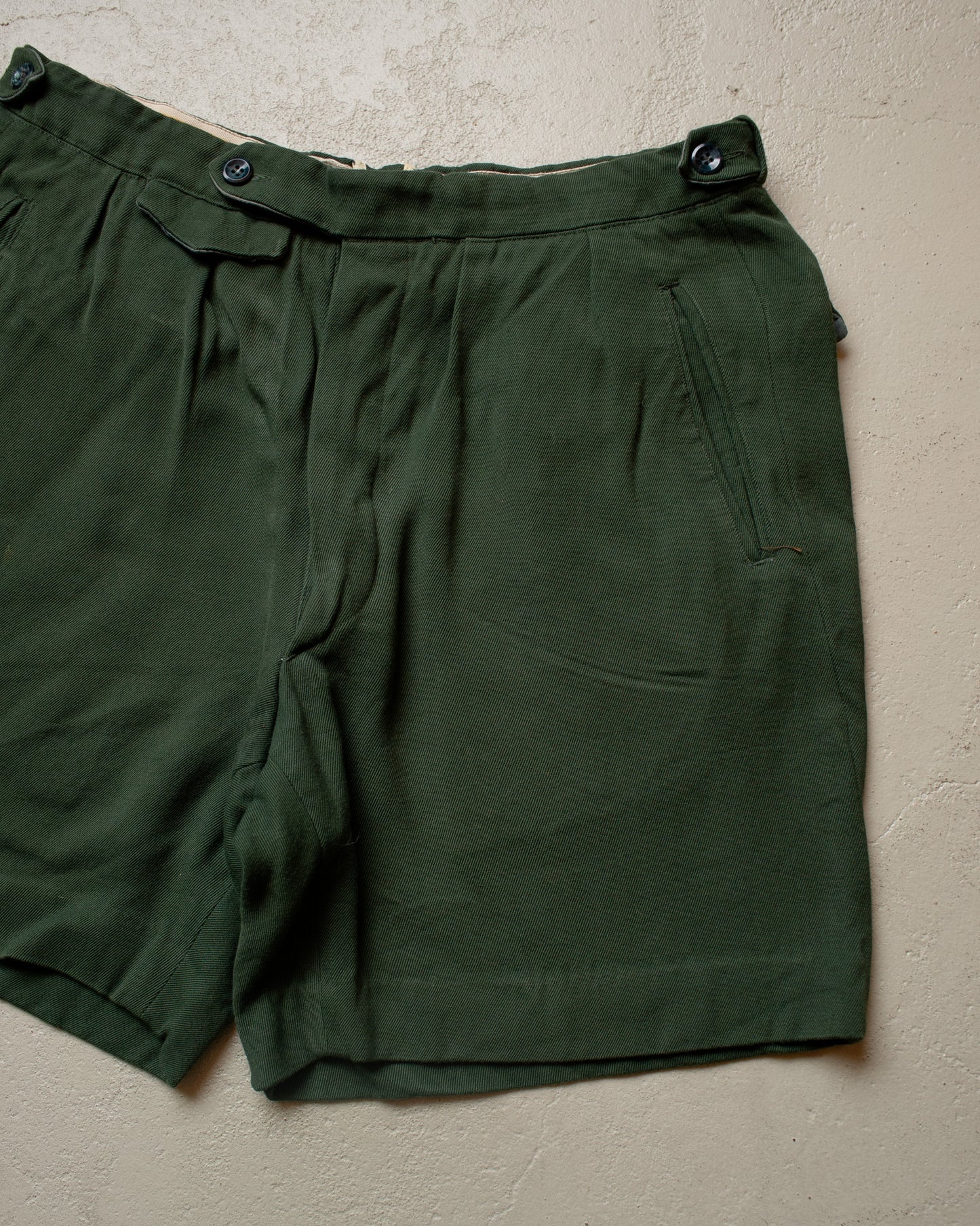 1940s/50s German ‚knitterfest’ Shorts green - W30