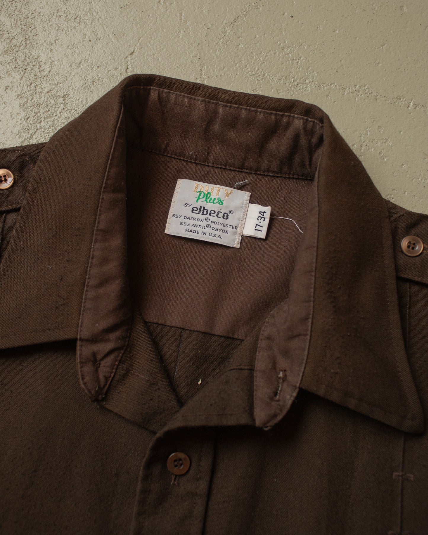 1970s/80s Monroe County Sheriff Shirt brown - L/XL