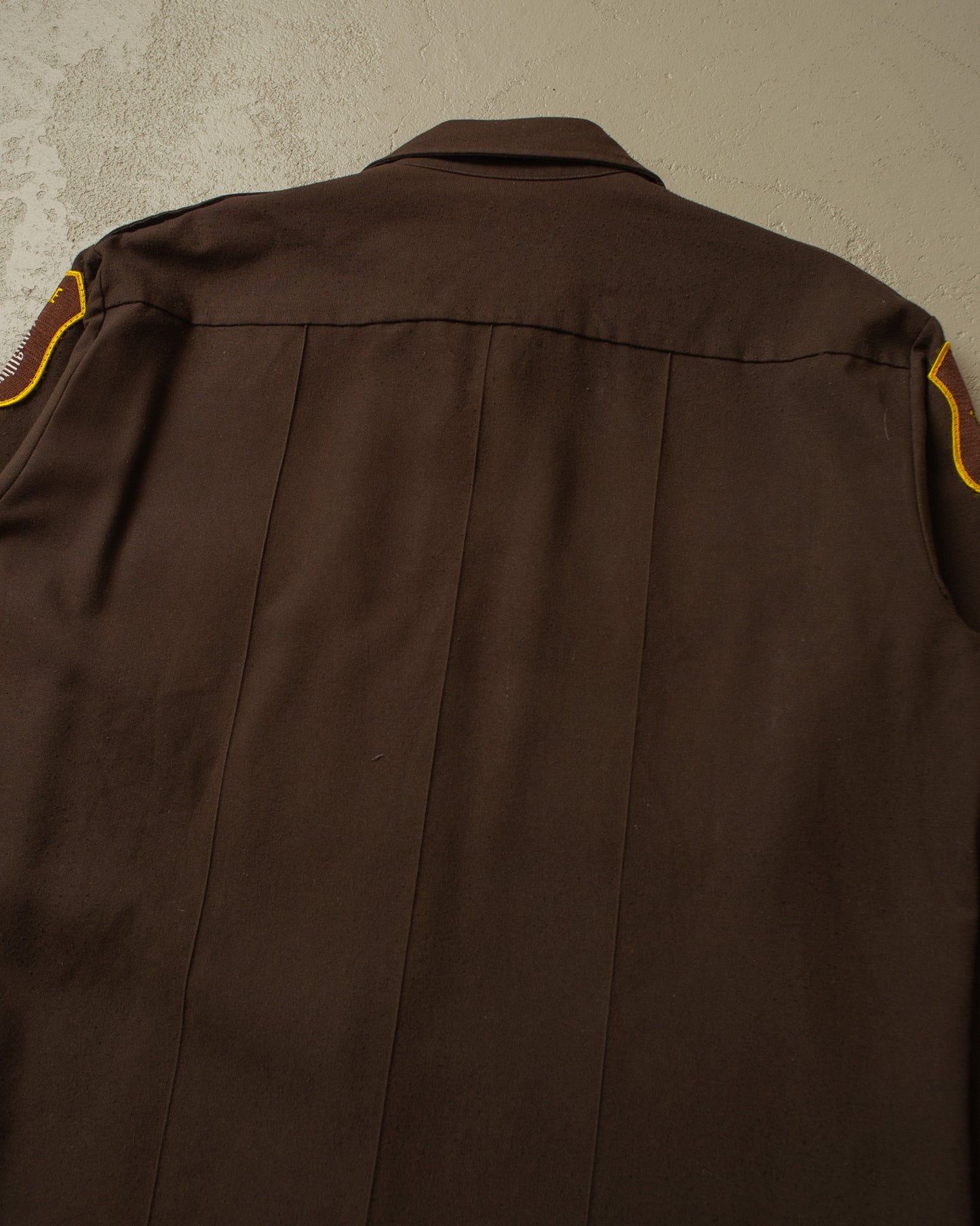 1970s/80s Monroe County Sheriff Shirt brown - L/XL
