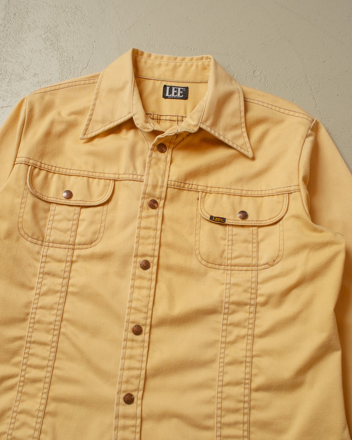 1970s Lee West Cal.45 Moleskin Shirt Jacket beige - XL
