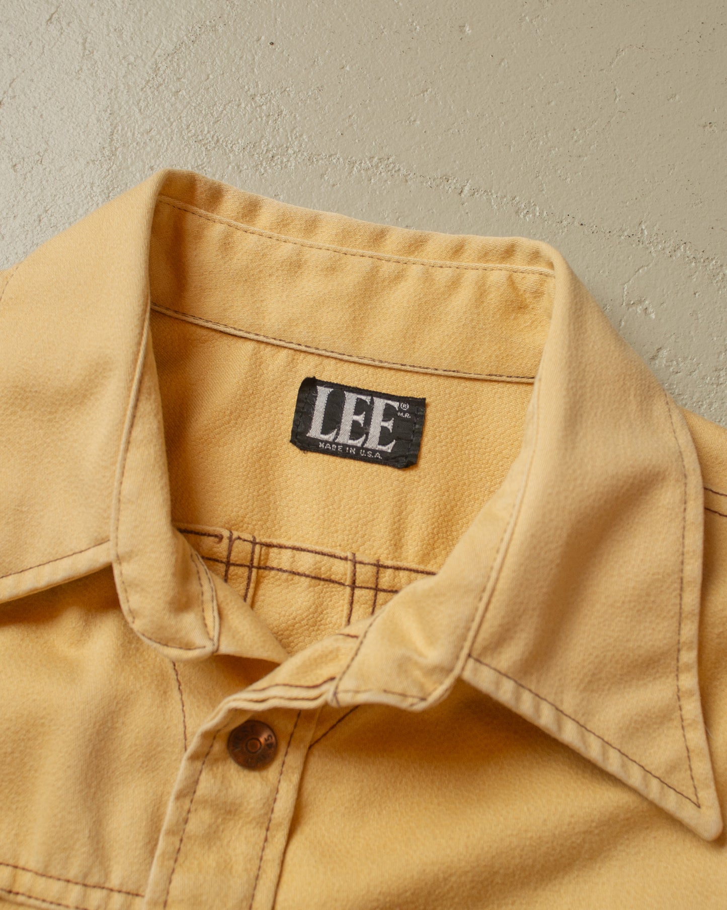 1970s Lee West Cal.45 Moleskin Shirt Jacket beige - XL