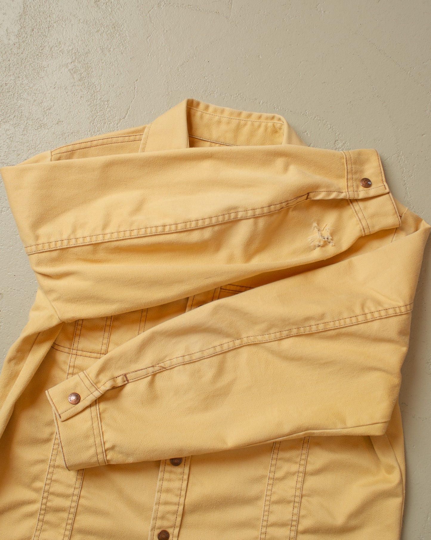 1970s Lee West Cal.45 Moleskin Shirt Jacket beige - XL