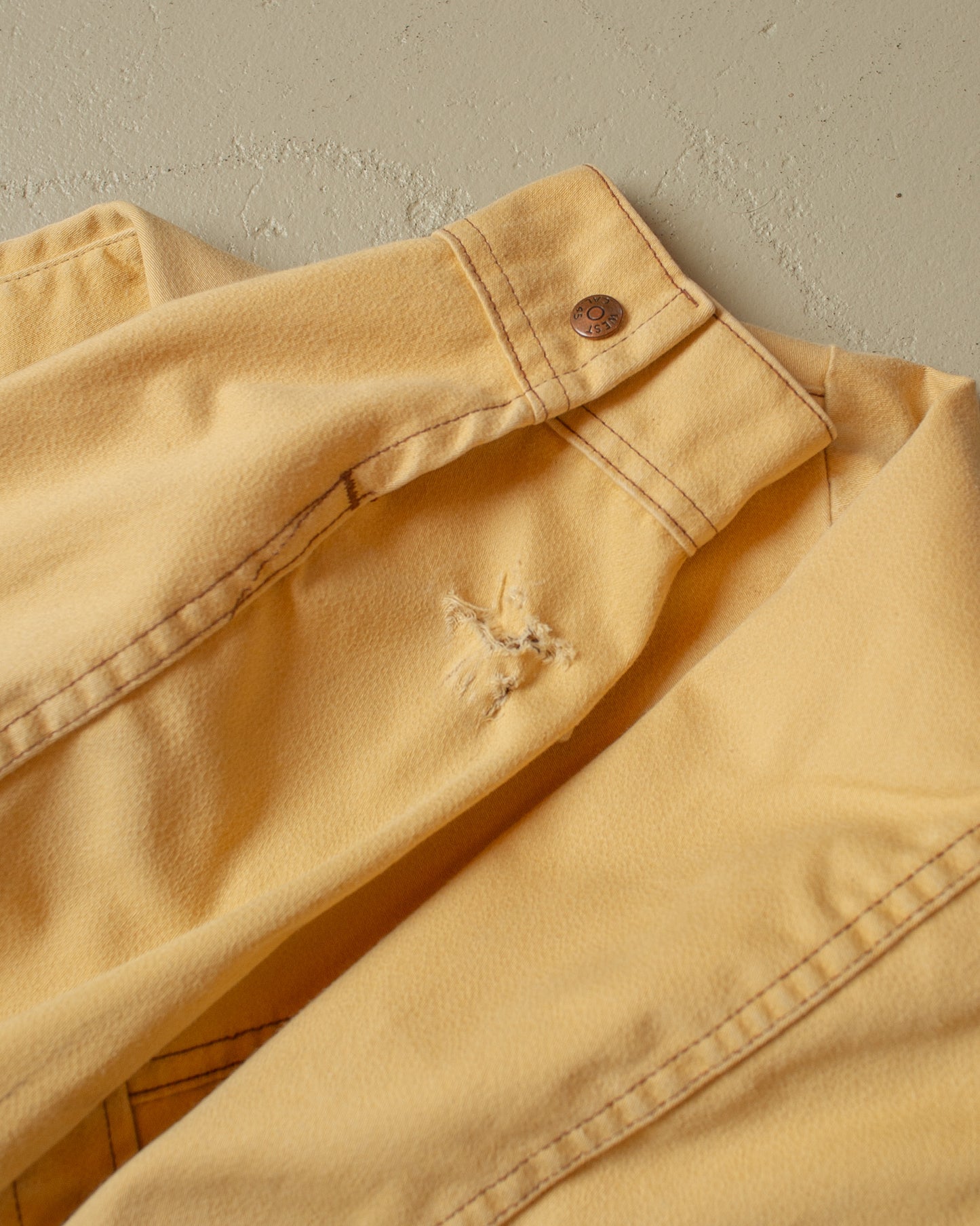1970s Lee West Cal.45 Moleskin Shirt Jacket beige - XL