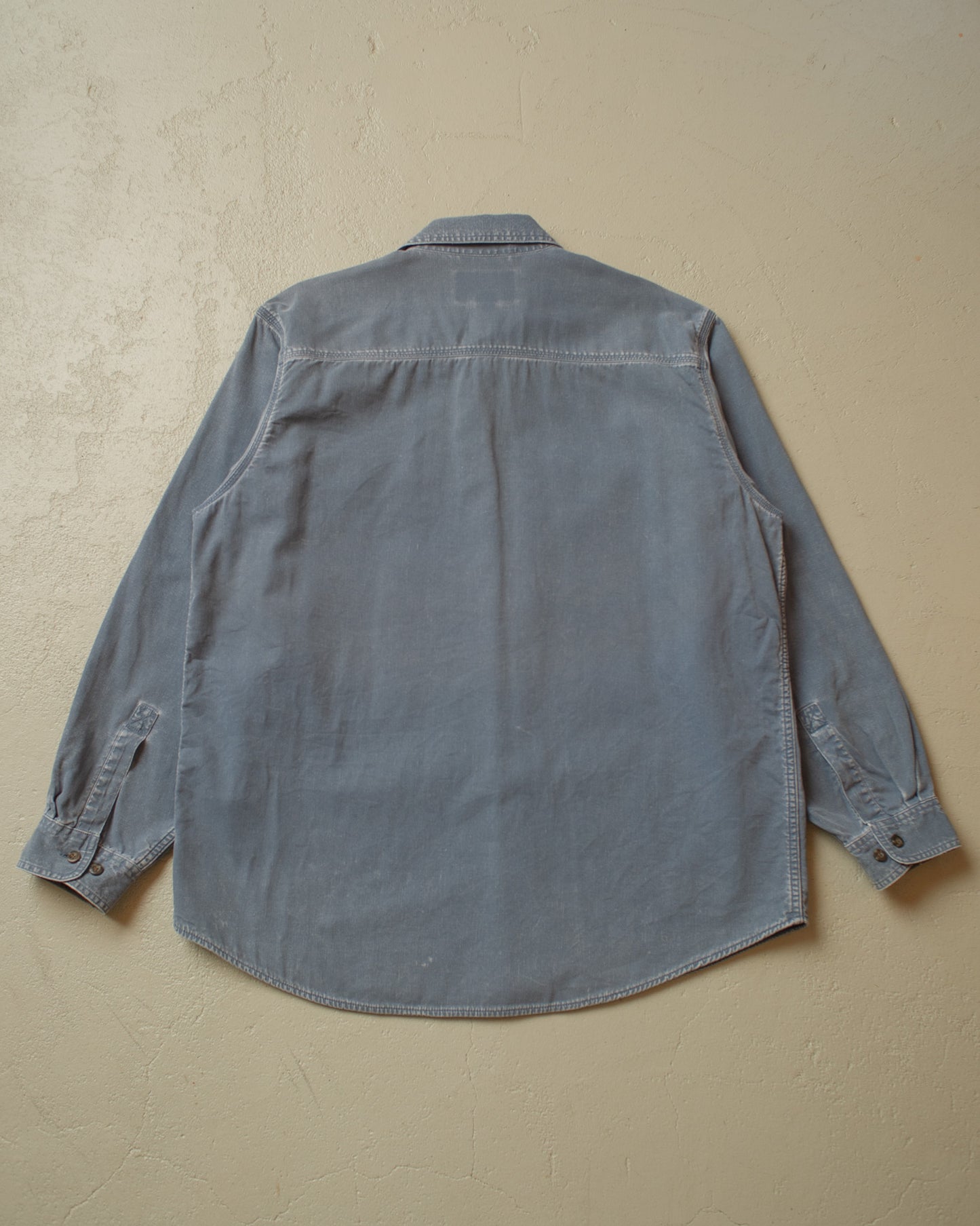 2000s Faded L.L. Bean lined Cotton Shirt blue - XL/XXL