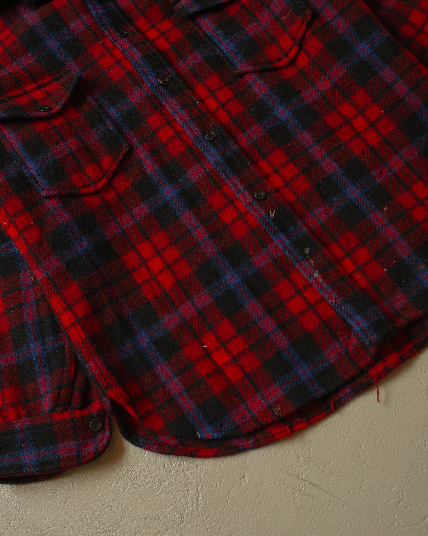 1970s Pendleton Wool Flannel Shirt red/blue - M
