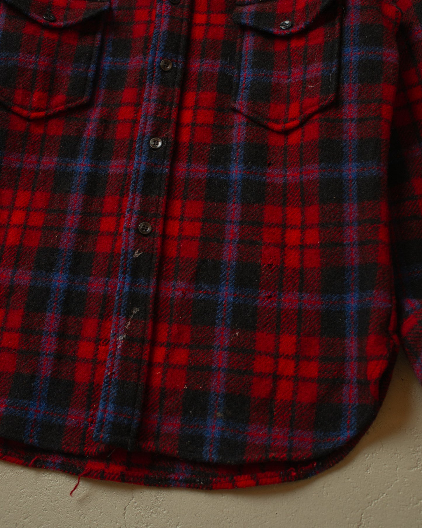 1970s Pendleton Wool Flannel Shirt red/blue - M