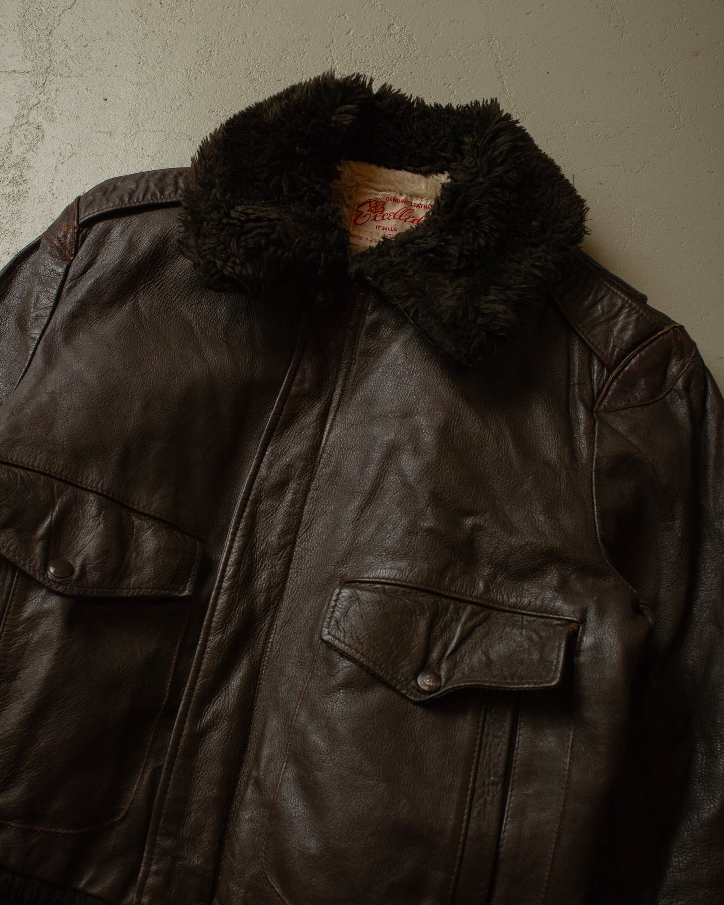 1970s Kirk´s Suede-Life "G1"-Type Leather Flight Jacket brown - M/L