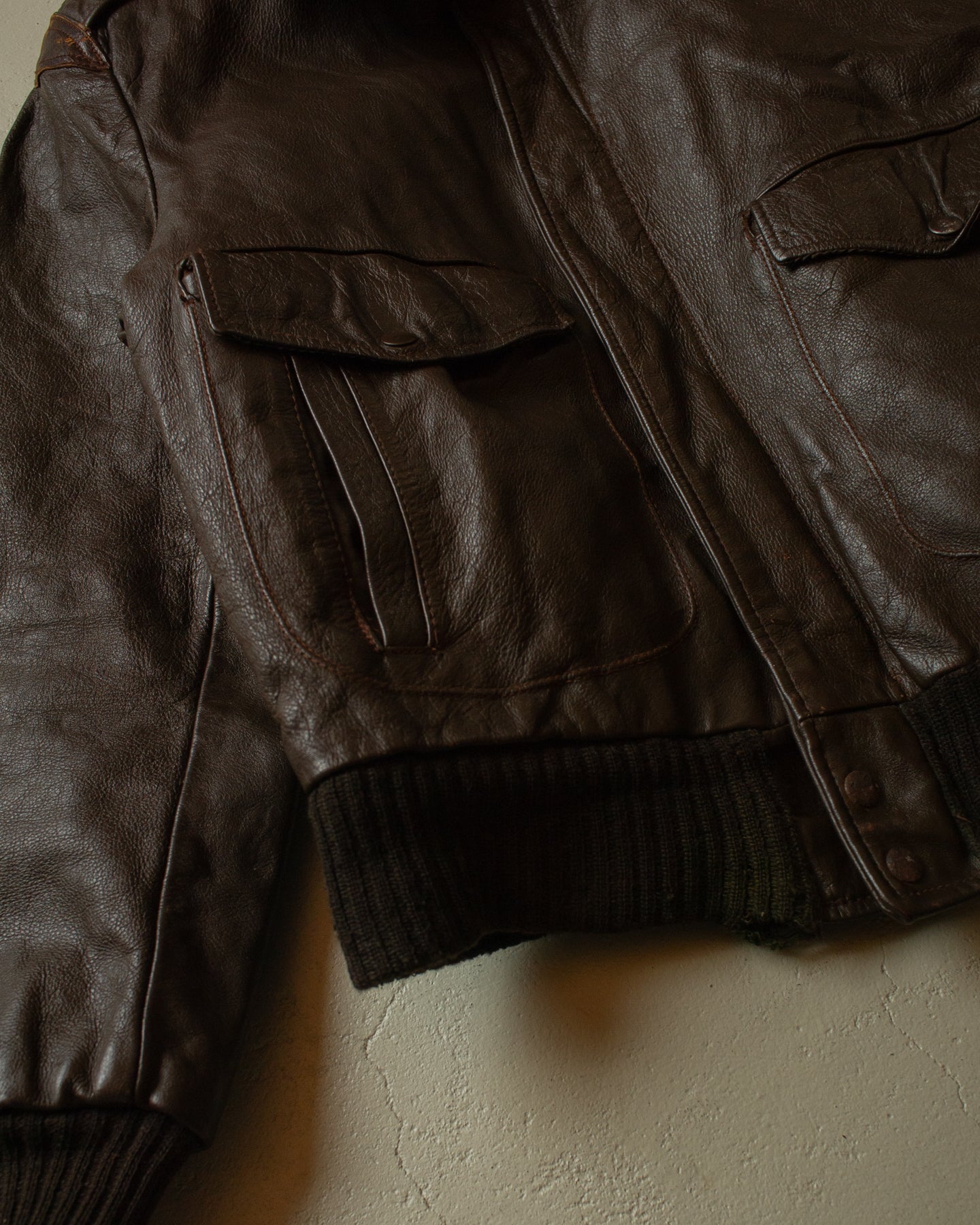 1970s Kirk´s Suede-Life "G1"-Type Leather Flight Jacket brown - M/L