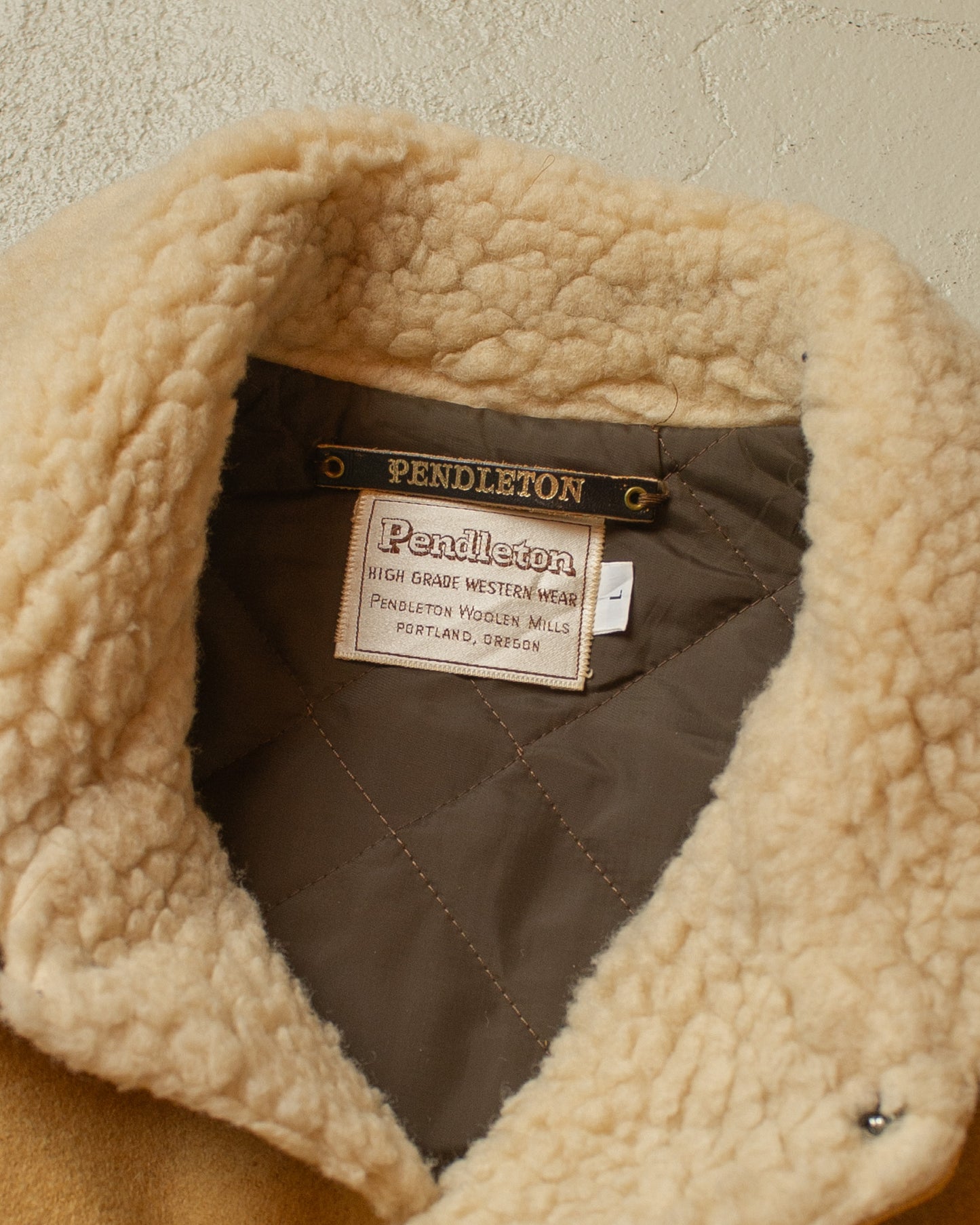 1970s Pendleton Western Wear Wool Coat beige - L