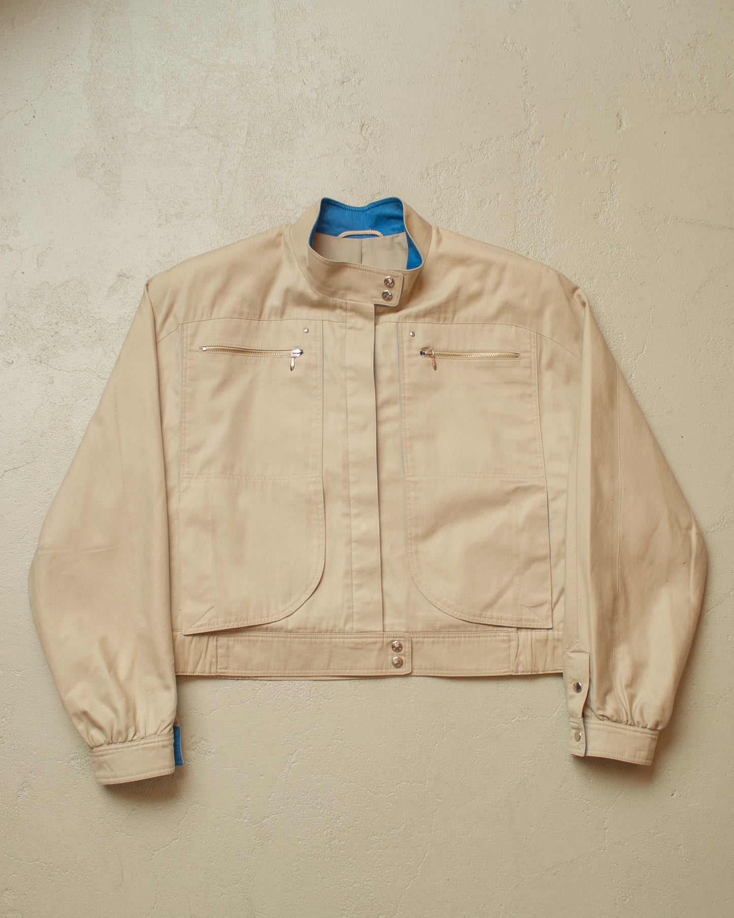1970s/80s German cropped Windbreaker beige - M