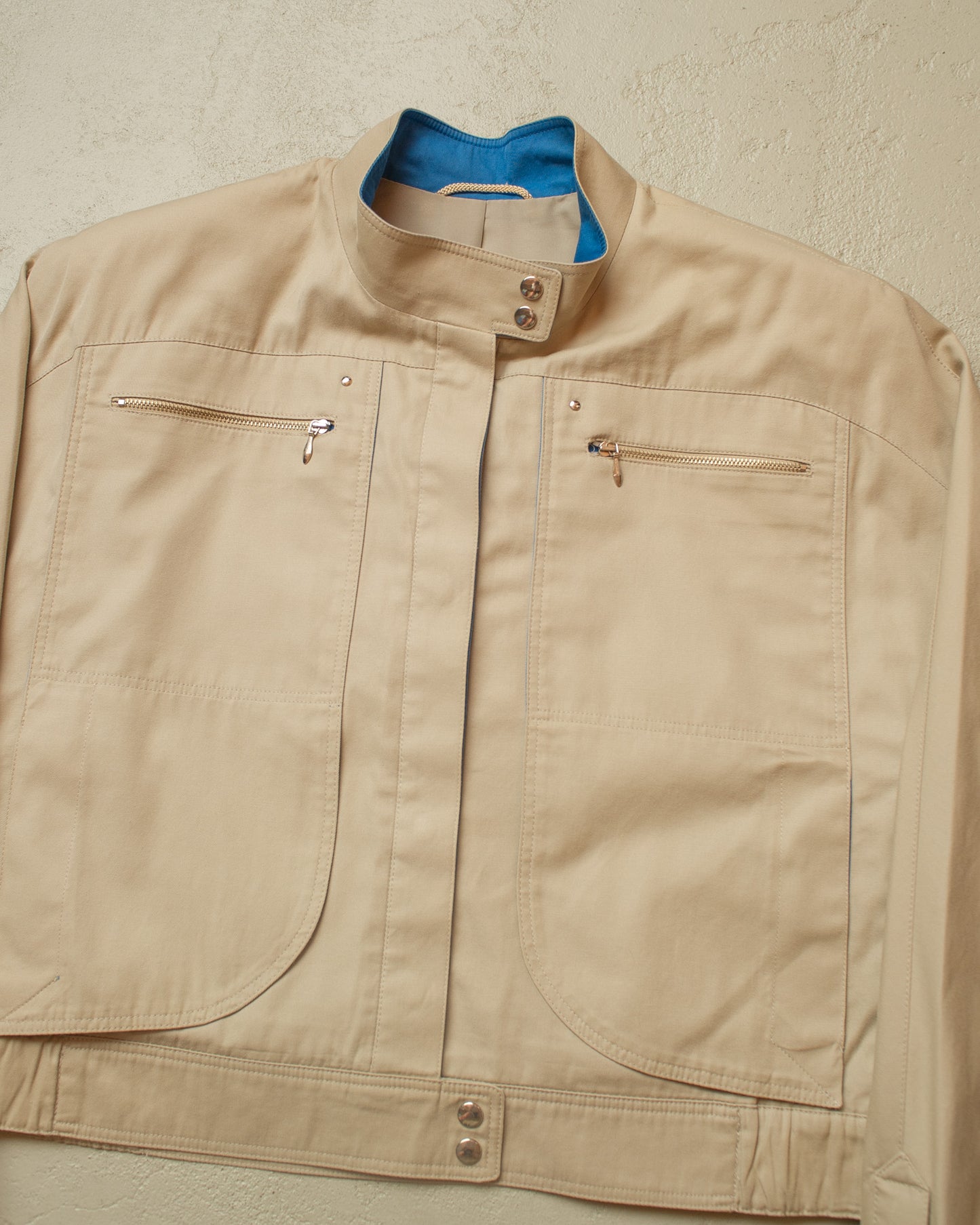 1970s/80s German cropped Windbreaker beige - M