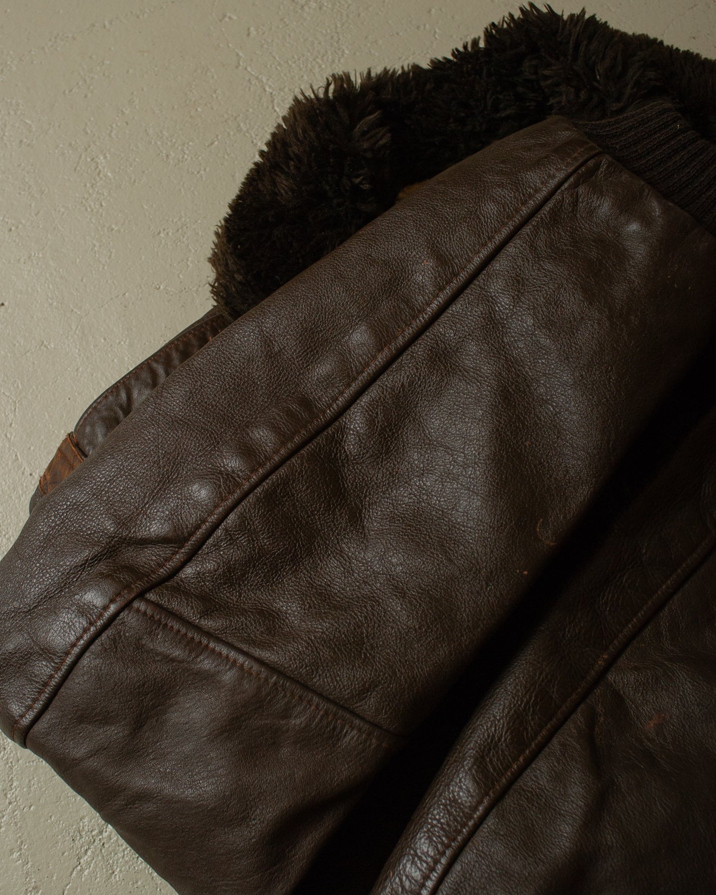 1970s Kirk´s Suede-Life "G1"-Type Leather Flight Jacket brown - M/L