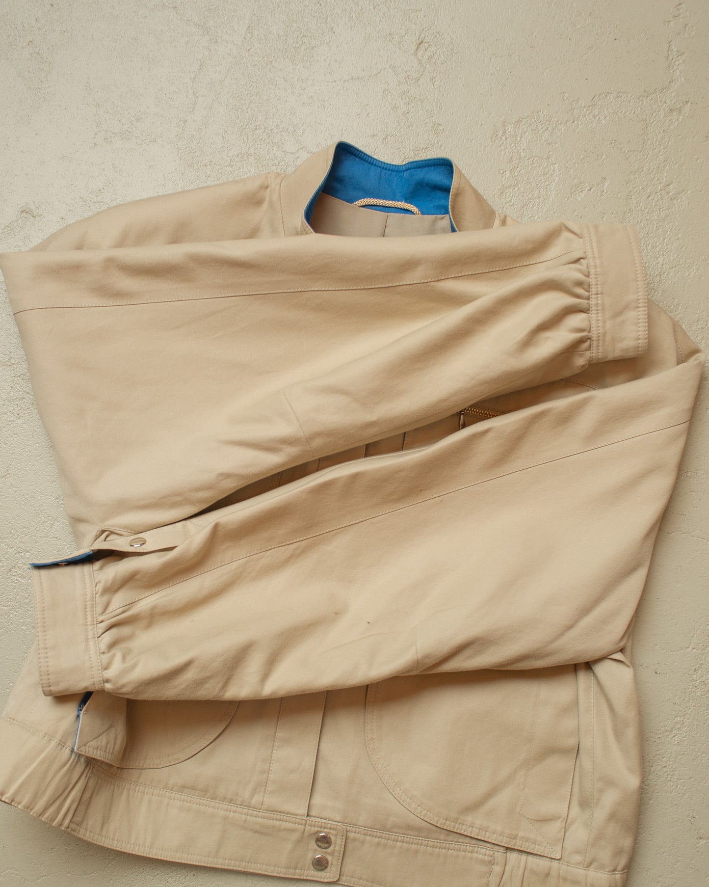 1970s/80s German cropped Windbreaker beige - M