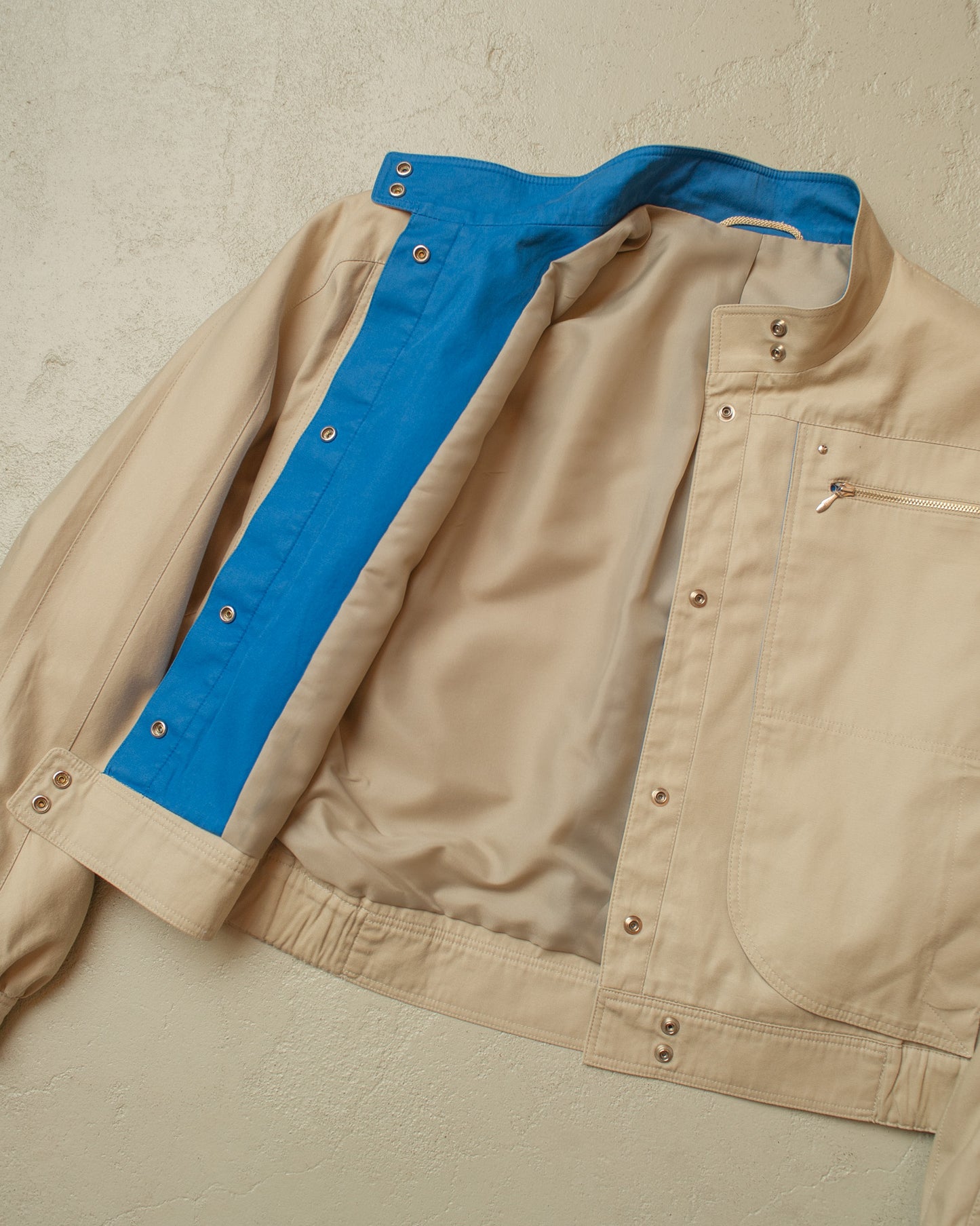 1970s/80s German cropped Windbreaker beige - M