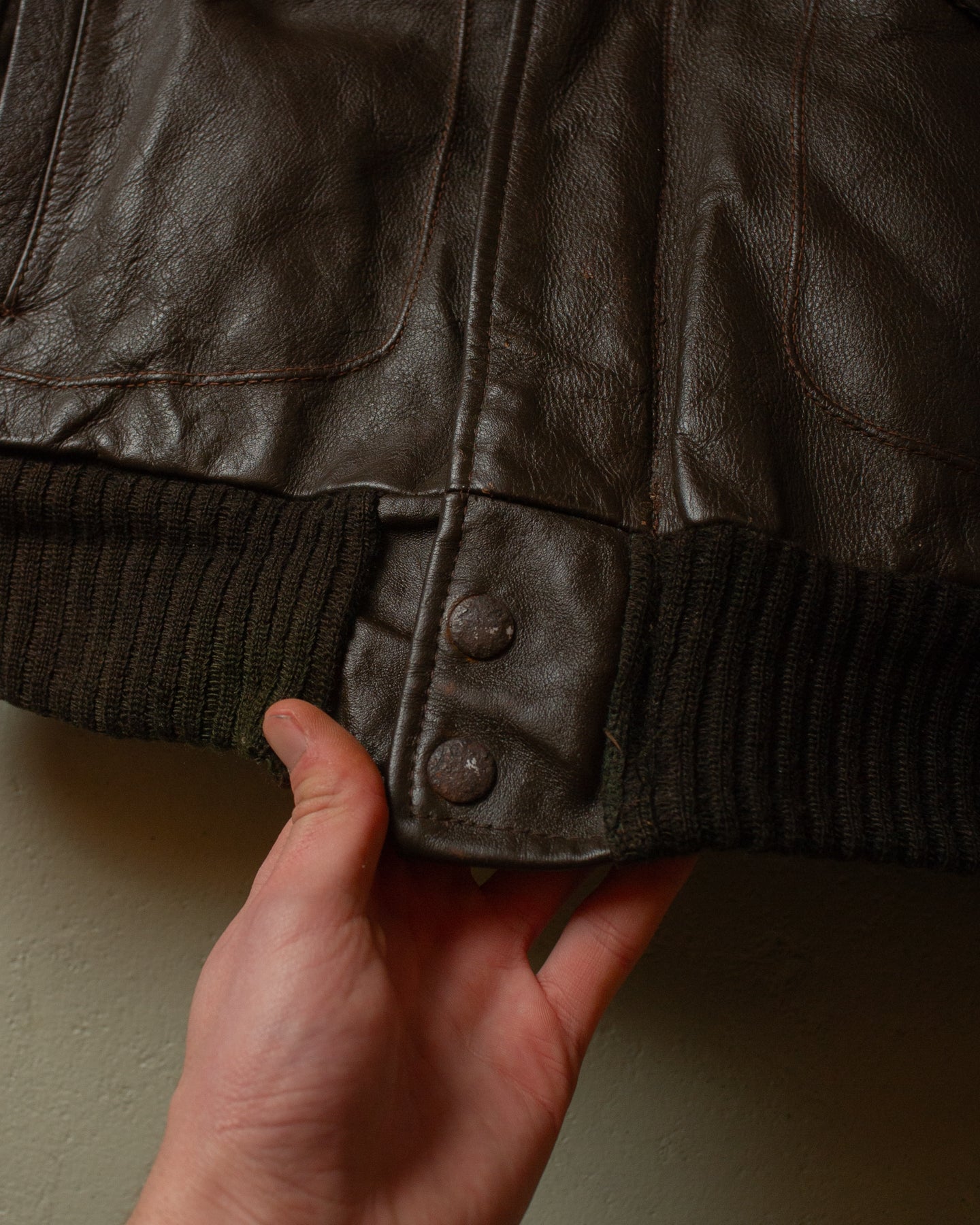 1970s Kirk´s Suede-Life "G1"-Type Leather Flight Jacket brown - M/L