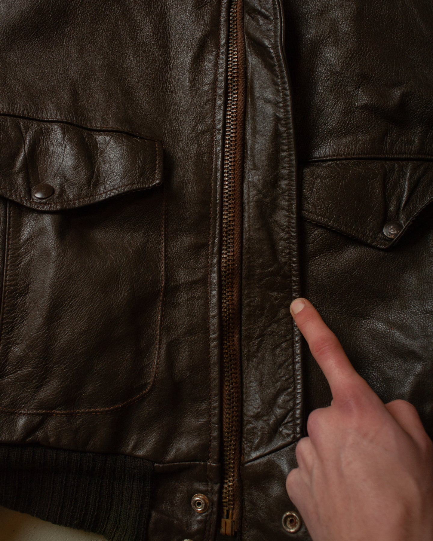 1970s Kirk´s Suede-Life "G1"-Type Leather Flight Jacket brown - M/L