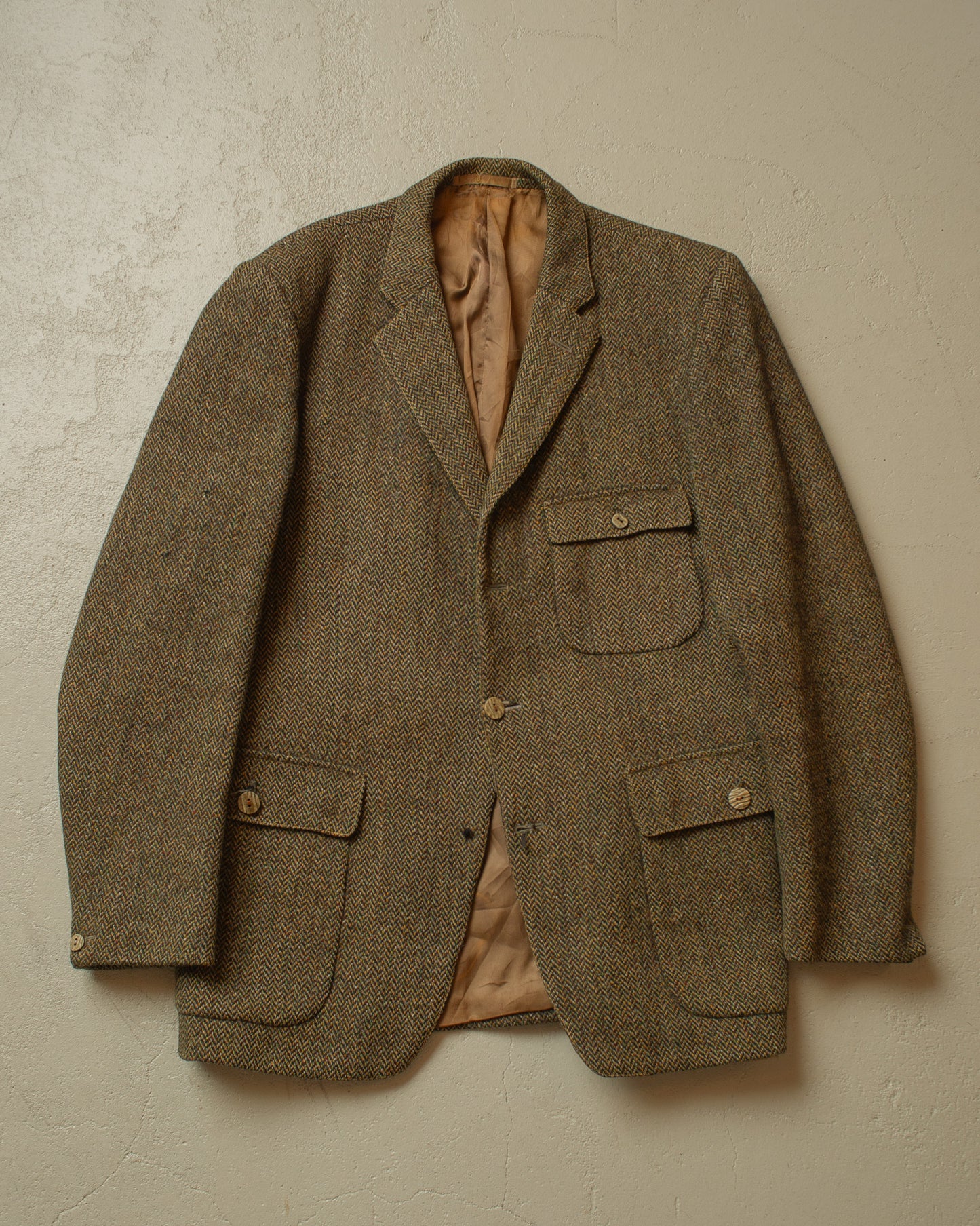 1970s distressed Harris Tweed Wool Jacket - M/L